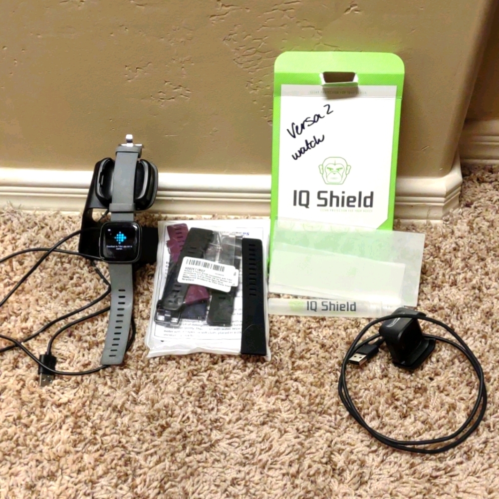 Fitbit Versa 2 with accessories